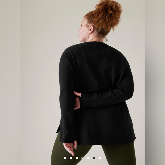 Athleta Coaster Luxe Recover Sweatshirt // Black - Picture 5 of 7